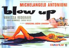 Original Vintage Movie Poster: Blow Up Starring Vanessa Redgrave, David Hemmings