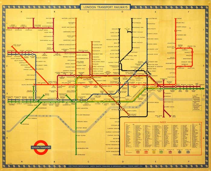 Harry Beck Original Vintage London Underground Transport Railways Map harry-beck-original-vintage-london-underground-transport-railways-map