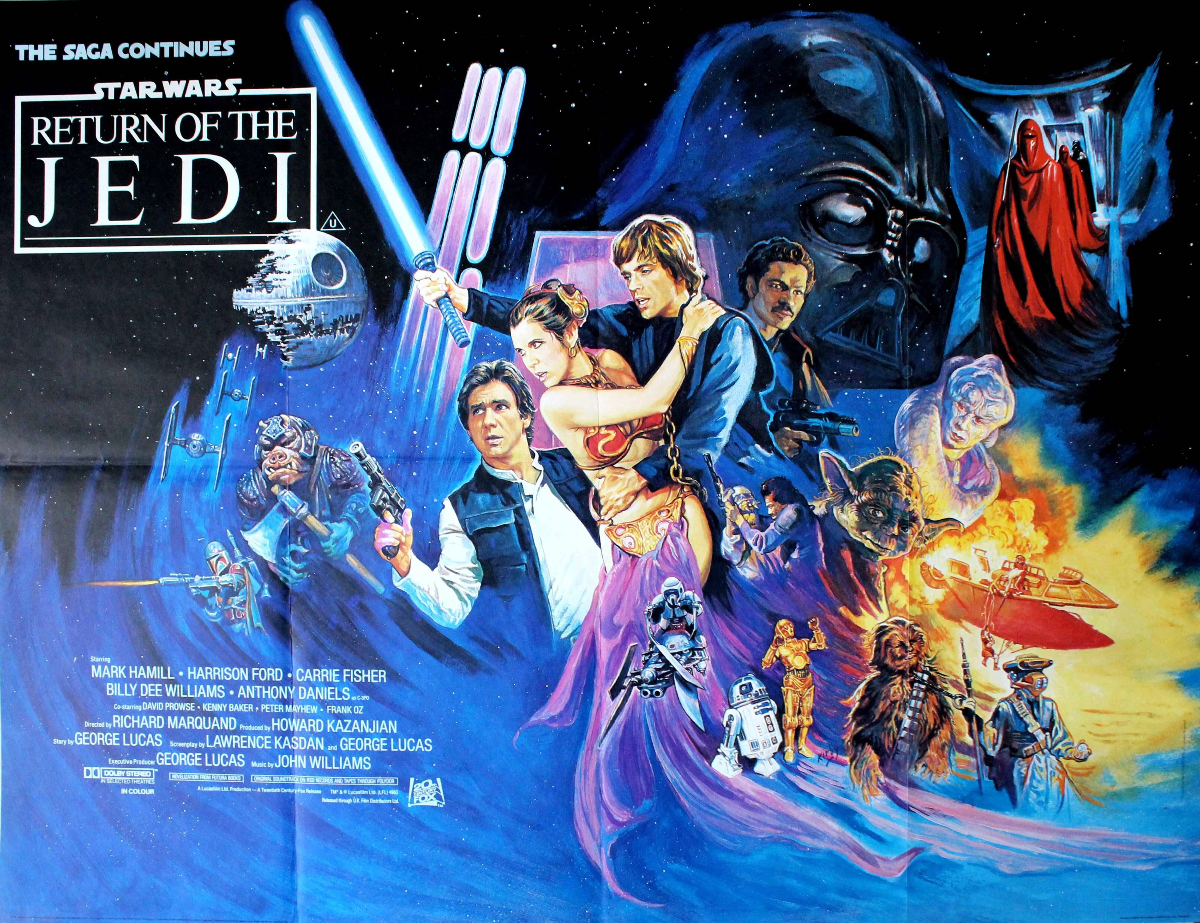 Ronald William "Josh" Kirby Print - Original Vintage 1983 Movie Poster - Star Wars Episode VI The Return Of The Jedi