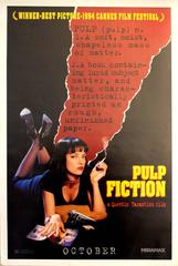 Original Vintage Movie Poster For The Award Winning Tarantino Film, Pulp Fiction