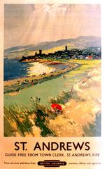 Original Vintage British Railways Poster By Frank H Mason - St. Andrews Scotland