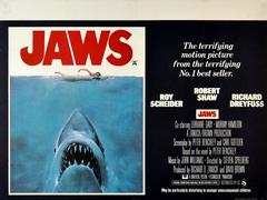 Original Vintage Movie Poster For The Classic Film - Jaws - By Steven Spielberg