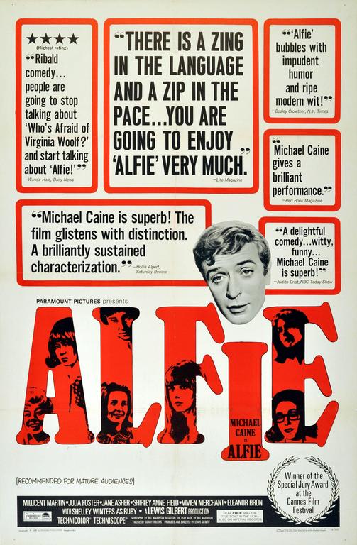Unknown Original Vintage Alfie Film Poster For The Classic Movie