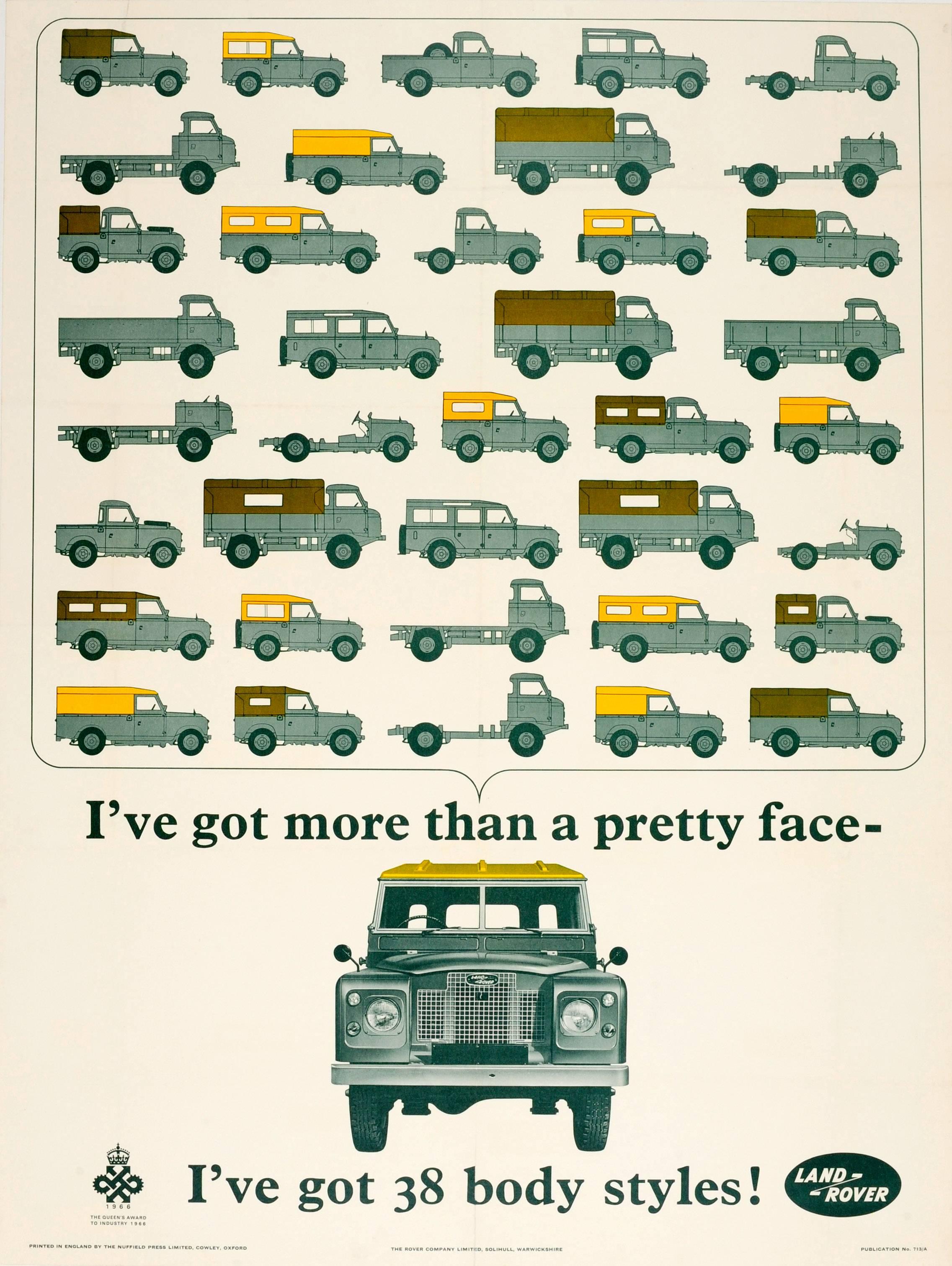 Unknown Print - Original 1966 Land Rover Car Advertising Poster - More Than A Pretty Face...!