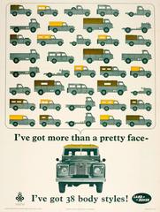 Vintage Original 1966 Land Rover Car Advertising Poster - More Than A Pretty Face...!