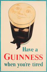 Original Vintage Guinness Advertising Poster - Have A Guinness When You're Tired