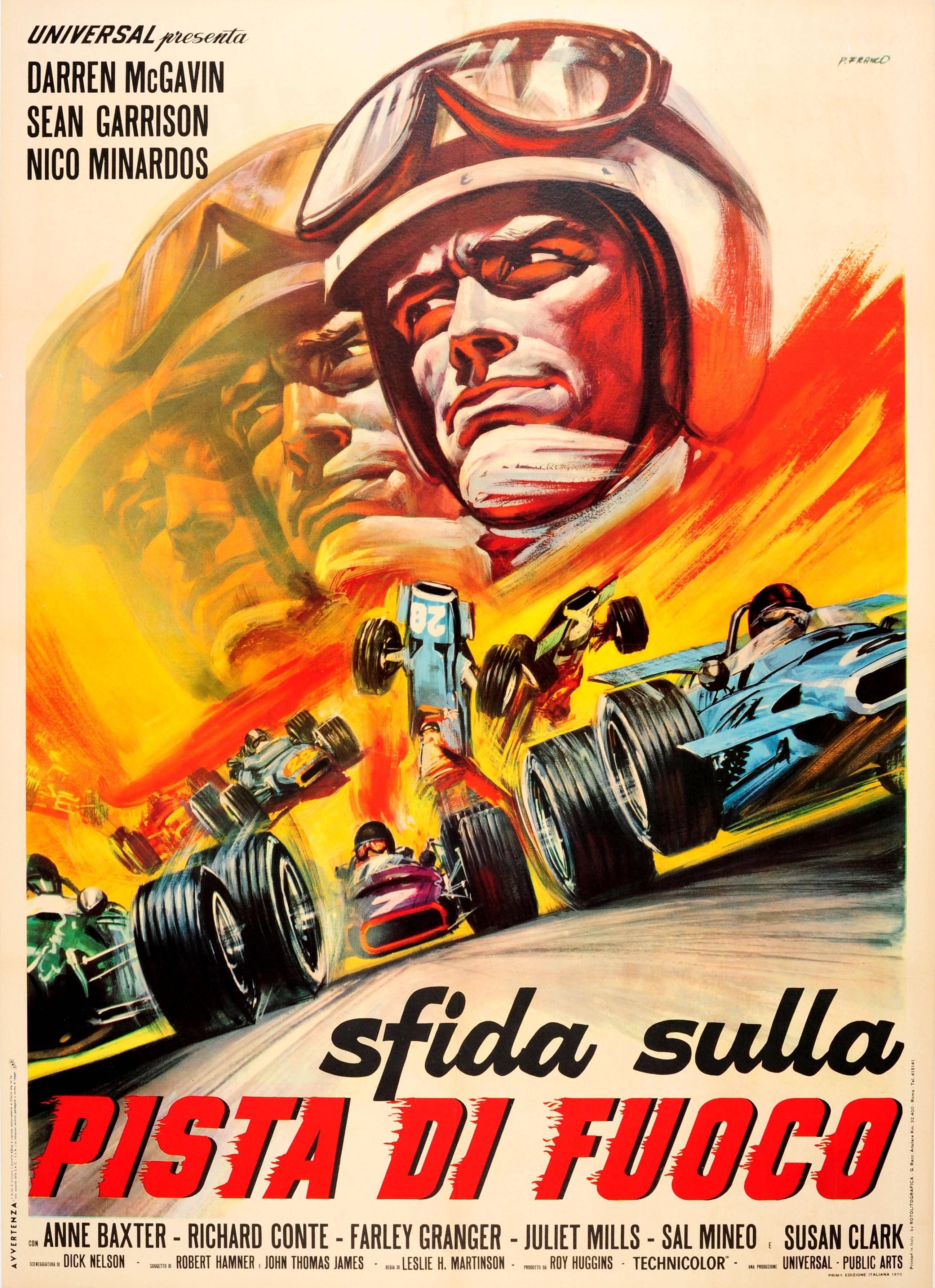 Unknown Print - Original Grand Prix Movie Poster - The Challengers - Sfida Sulla Pista Di Fuoco