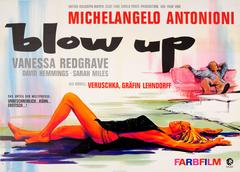 Original Vintage Movie Poster For The Film Blow Up Starring Vanessa Redgrave