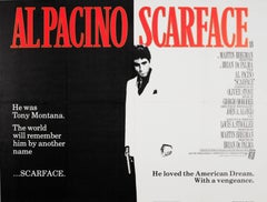 Original Vintage Movie Poster For The Cult Film Starring Al Pacino - Scarface