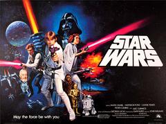 Original Vintage 1977 Pre-Oscars Movie Poster For The Iconic Film Saga Star Wars