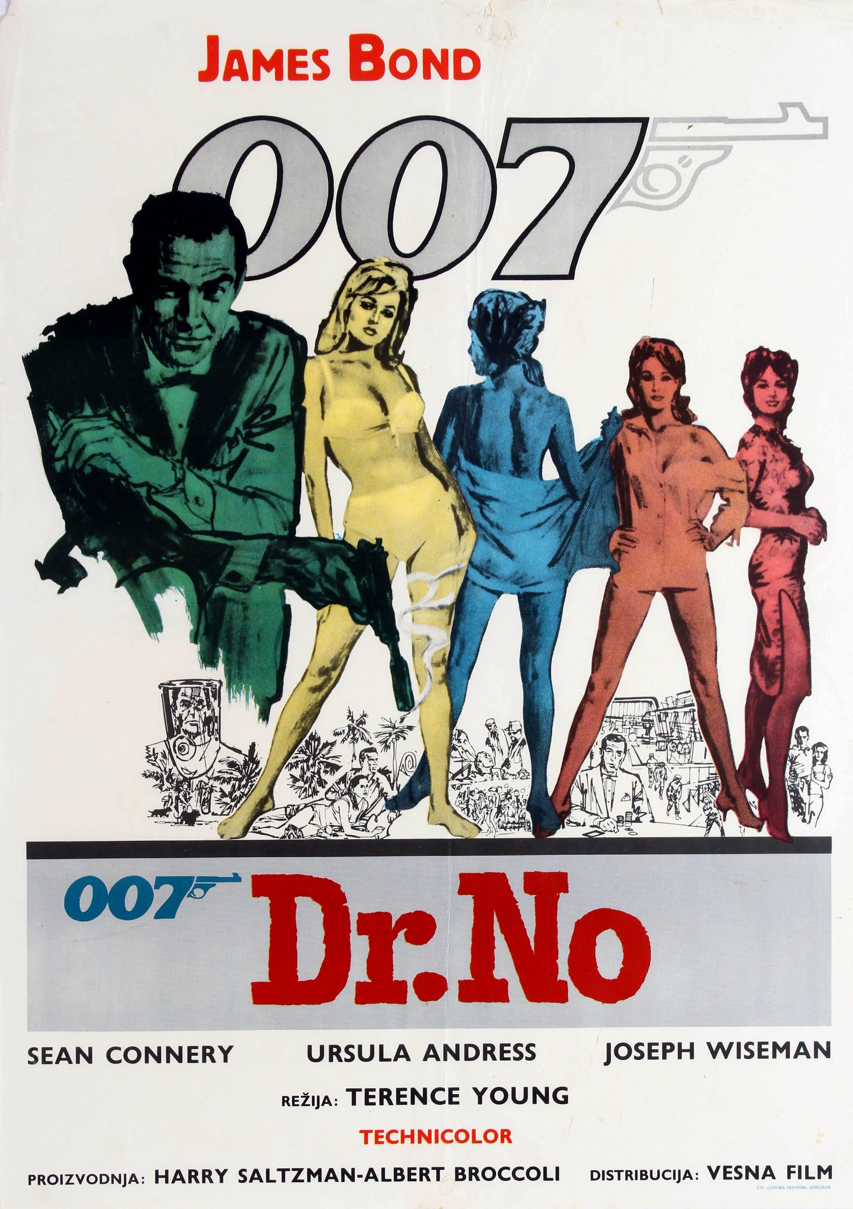 James Bond Dr No Movie Poster Birchcroft Thimble Free Dome Box 