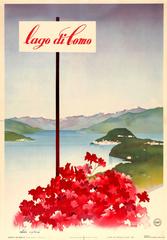 Original Vintage ENIT-Reiseplakat:: Werbung für den Como-See – Lago Di Como – Italien