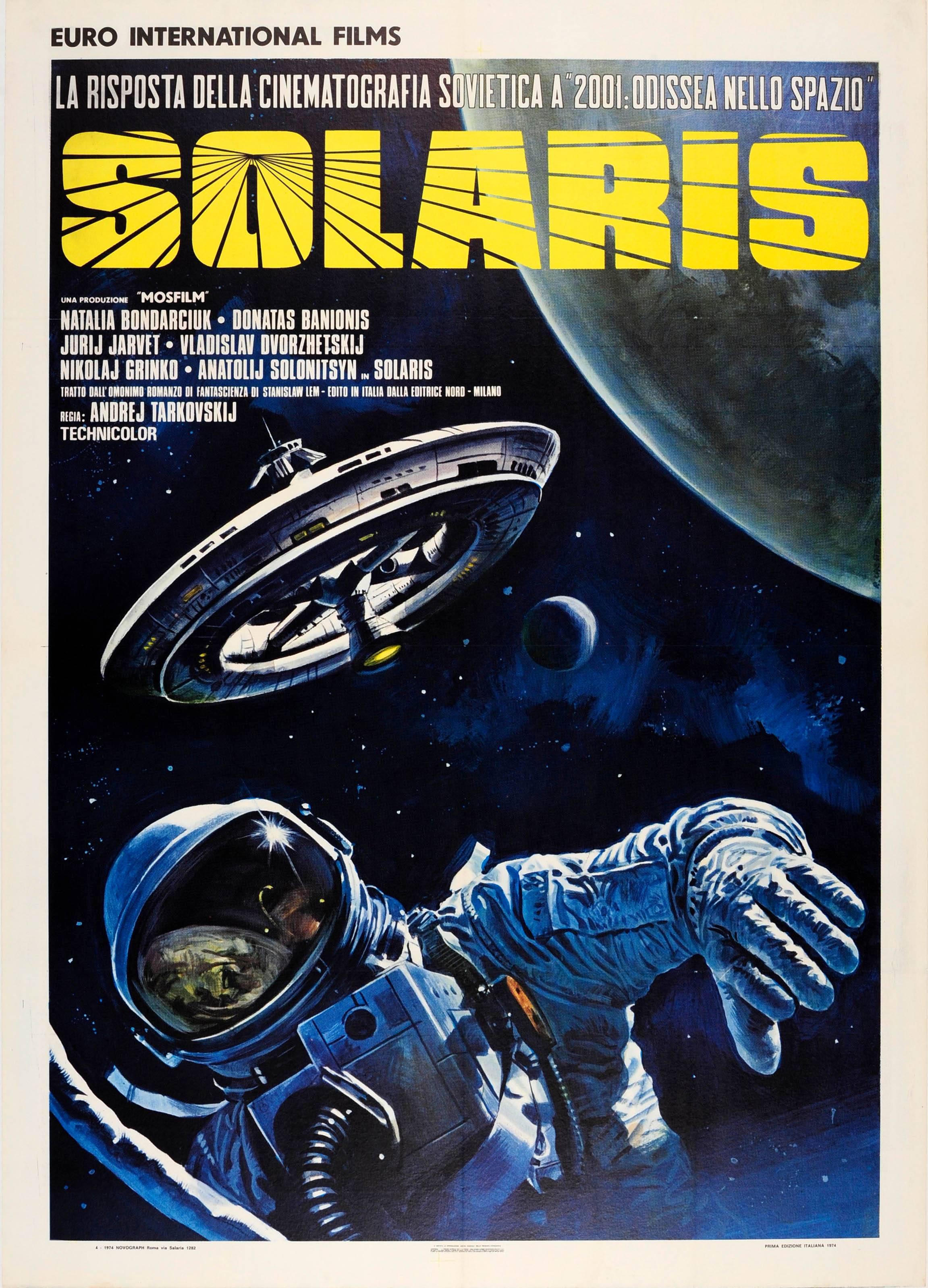 Unknown Print - Rare Original Soviet Sci-Fi Movie Poster: Solaris By Tarkovsky (Italian Release)
