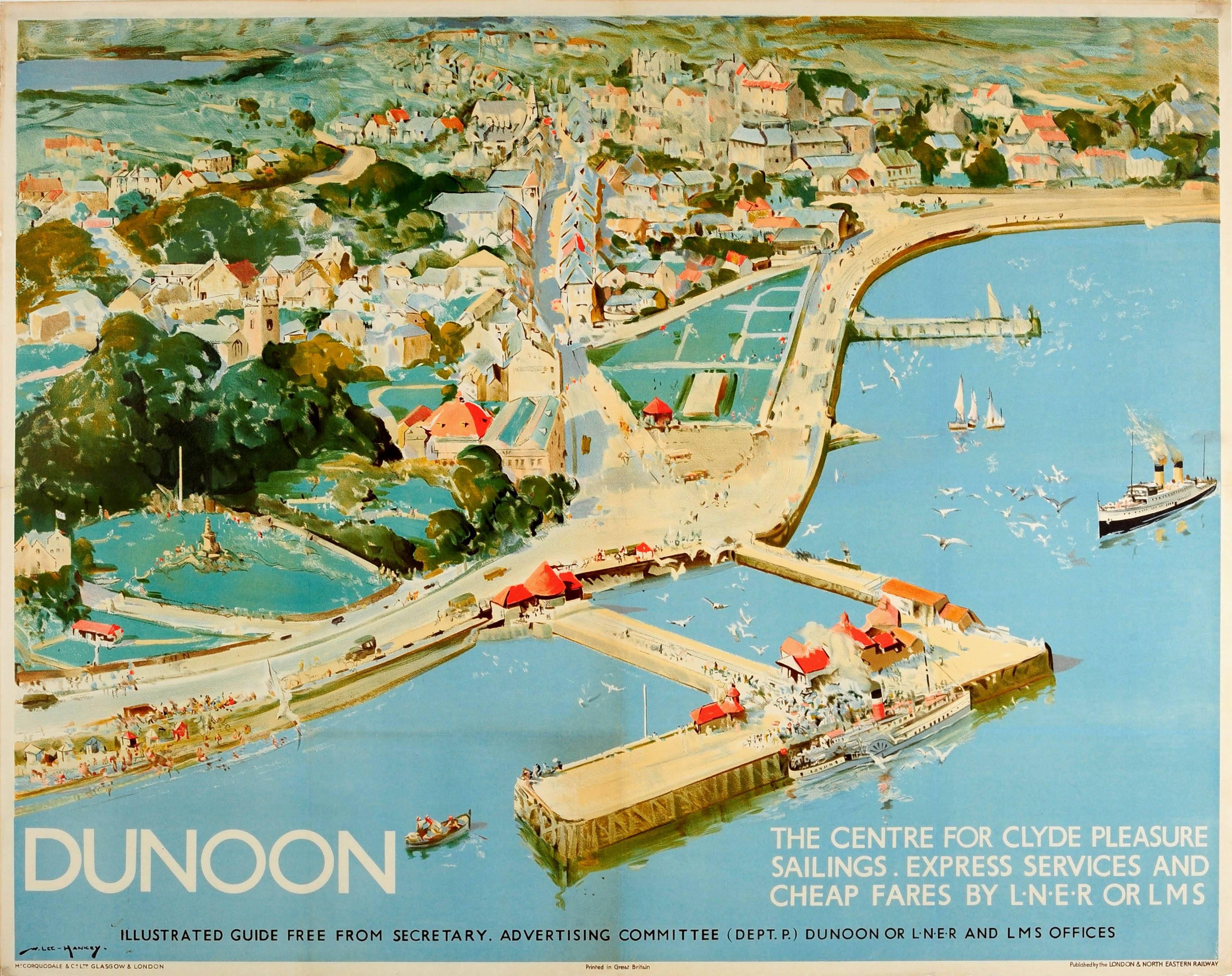 William Lee Hankey Print - Original London & North Eastern Railway LNER LMS Poster For Dunoon On The Clyde