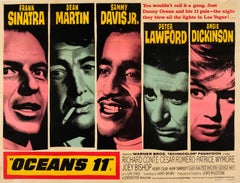 Original Vintage Classic Movie Poster For Ocean's 11 - Sinatra And The Rat Pack