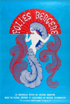 Original Folies Bergere Cabaret Poster by Erte for The New Revue Helene Martini
