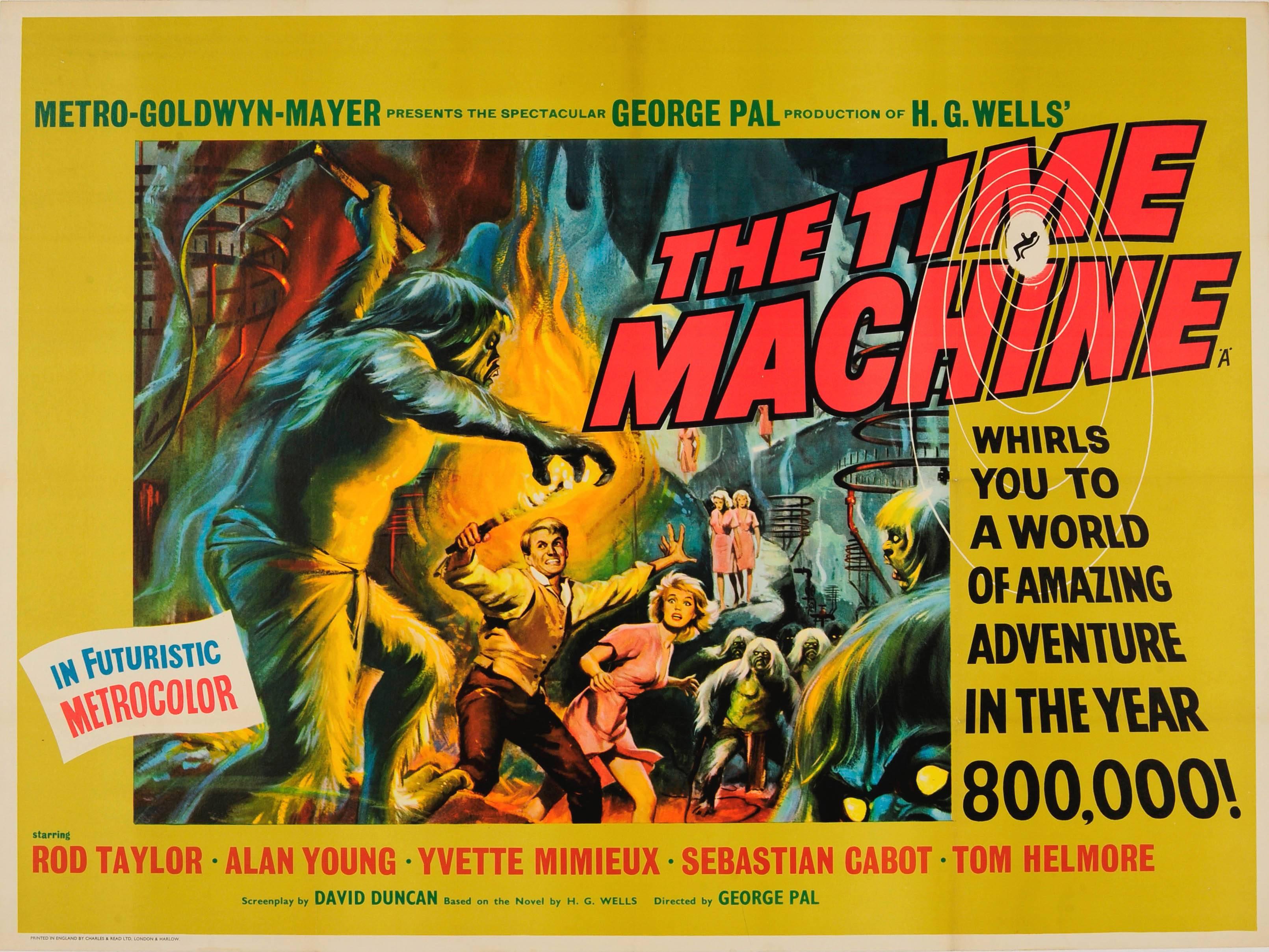 Reynold Brown Print - Original Vintage Science Fiction Movie Poster For The Time Machine By H.G. Wells