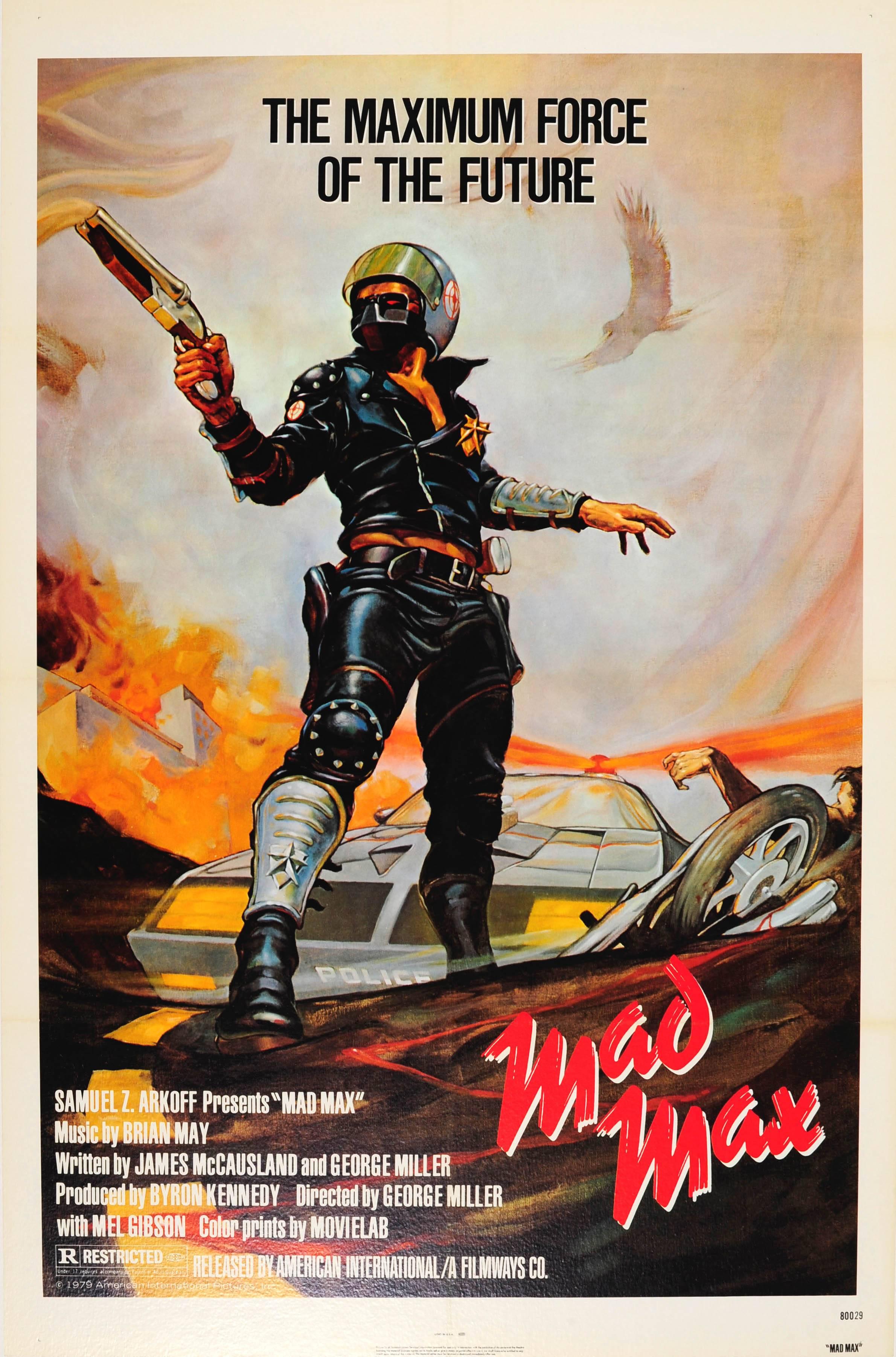 Bill Garland Print - Original Vintage Sci-Fi Movie Poster - Mad Max - Mel Gibson & Music By Brian May