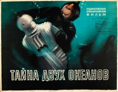 Original Vintage Soviet Science Fiction Movie Poster - The Secret Of Two Oceans