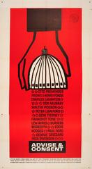  Large Original Political Drama Movie Poster By Saul Bass For Advise & Consent