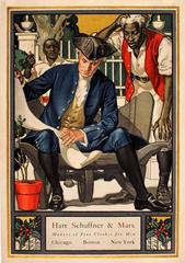 Original Antique Advertising Poster - Hart Schaffner & Marx Fine Clothes For Men