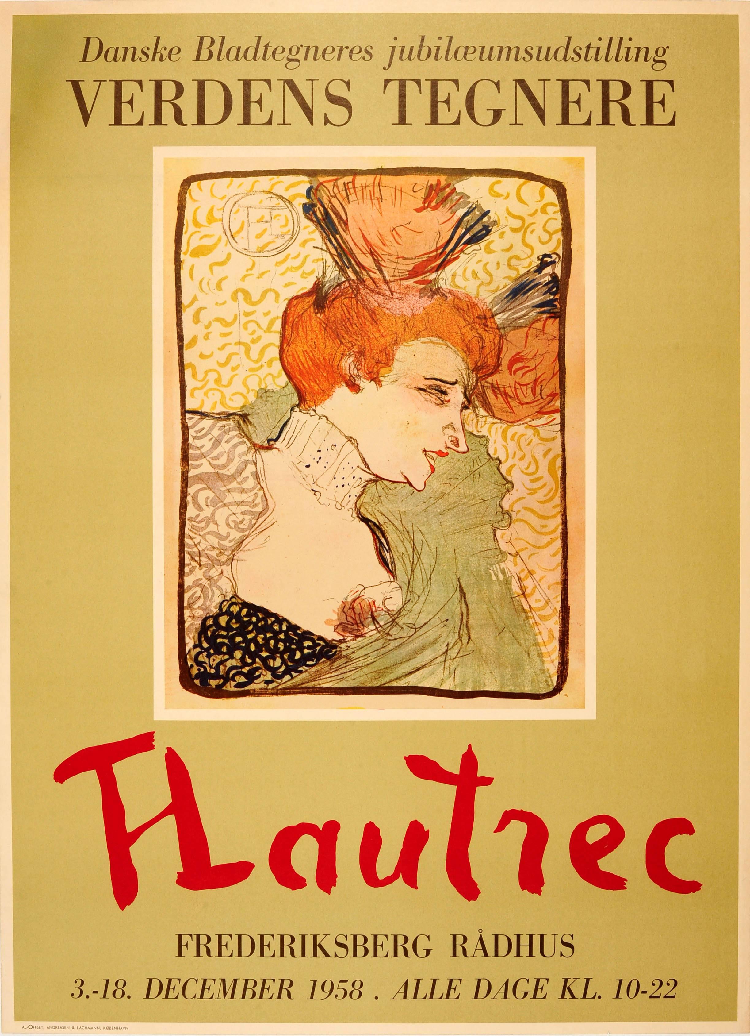 Henri de Toulouse-Lautrec Print - Original Vintage Art Exhibition Poster Featuring A Painting By Toulouse Lautrec