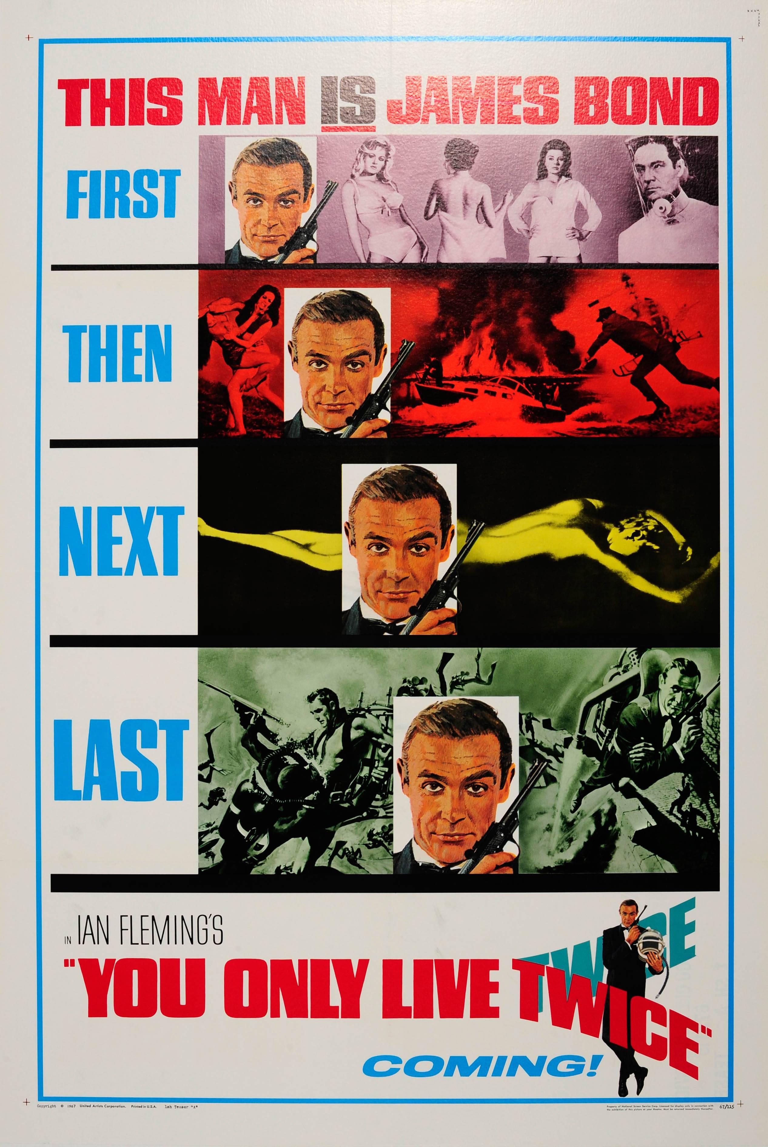Unknown Print - Original Vintage Teaser Movie Poster For The James Bond Film You Only Live Twice