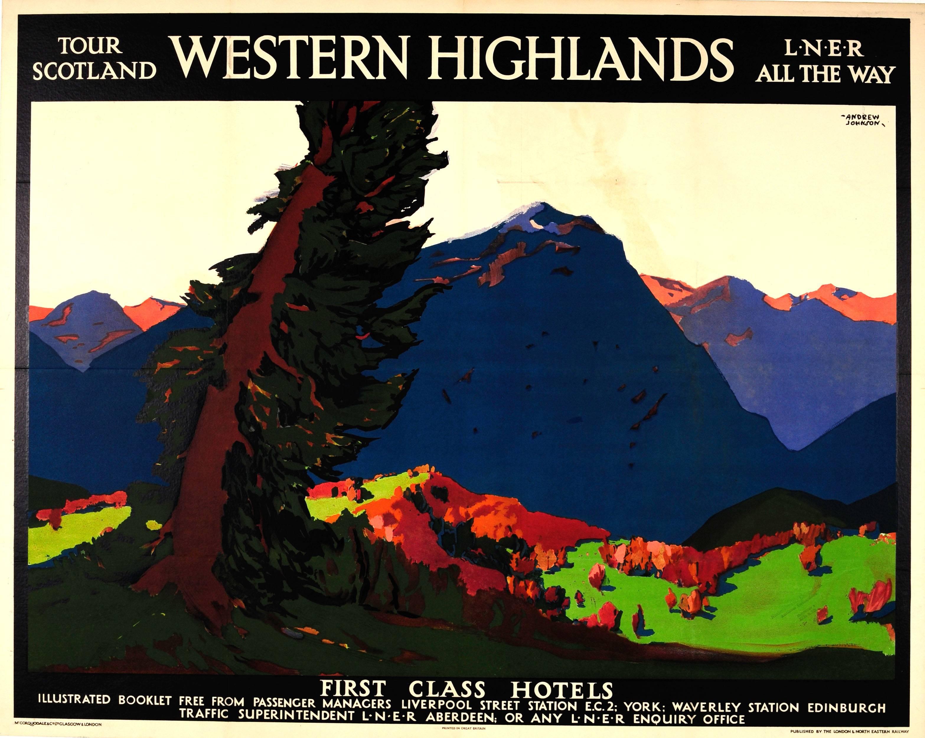 Andrew Johnson Print - Original London & North Eastern Railway LNER Poster - Western Highlands Scotland