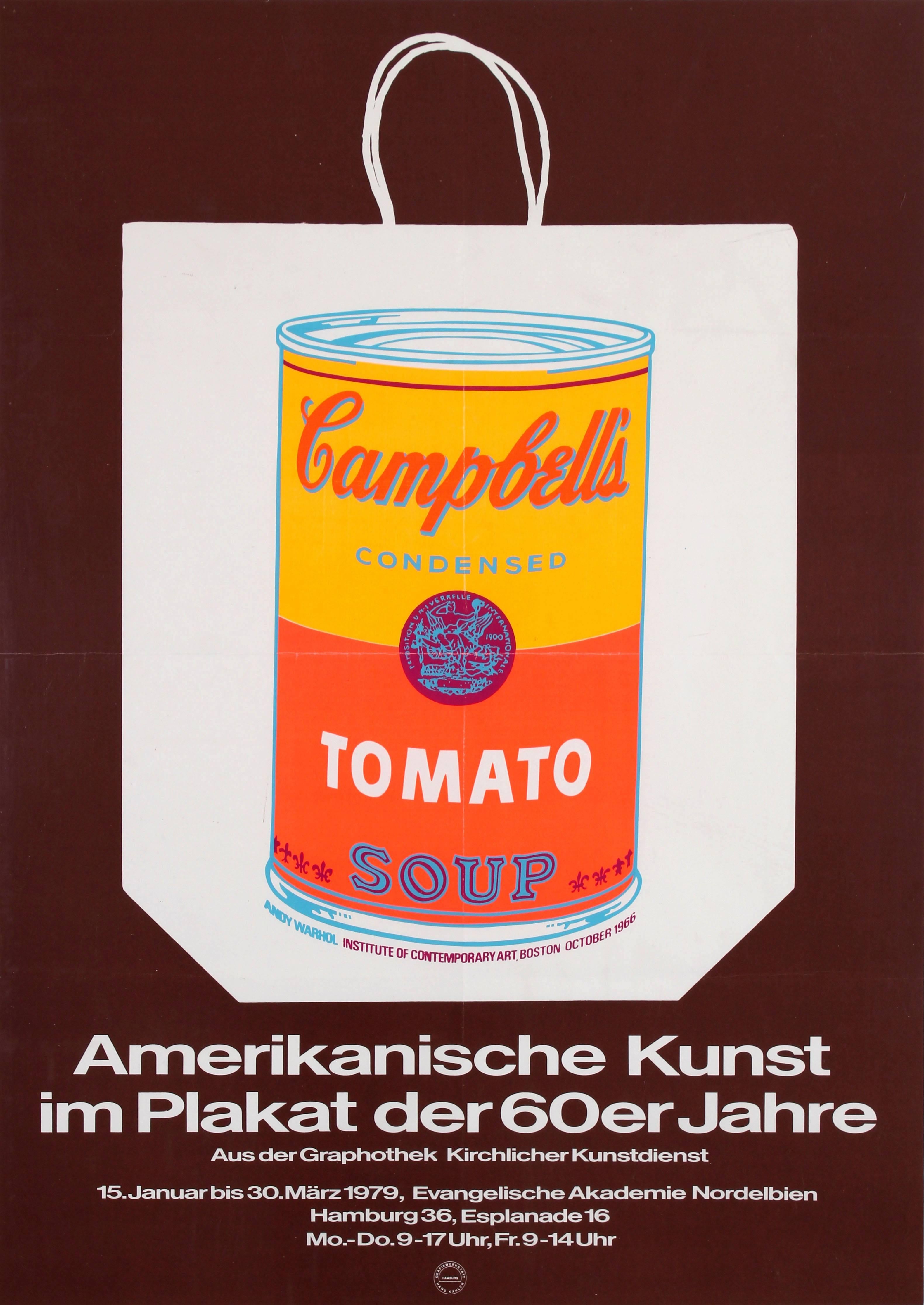 Andy Warhol Print - Original Vintage American Poster Art Exhibition Poster - Campbell's Tomato Soup