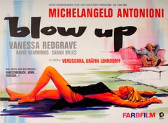 Affiche vintage d'origine du film Blow Up d'Antonioni avec Vanessa Redgrave