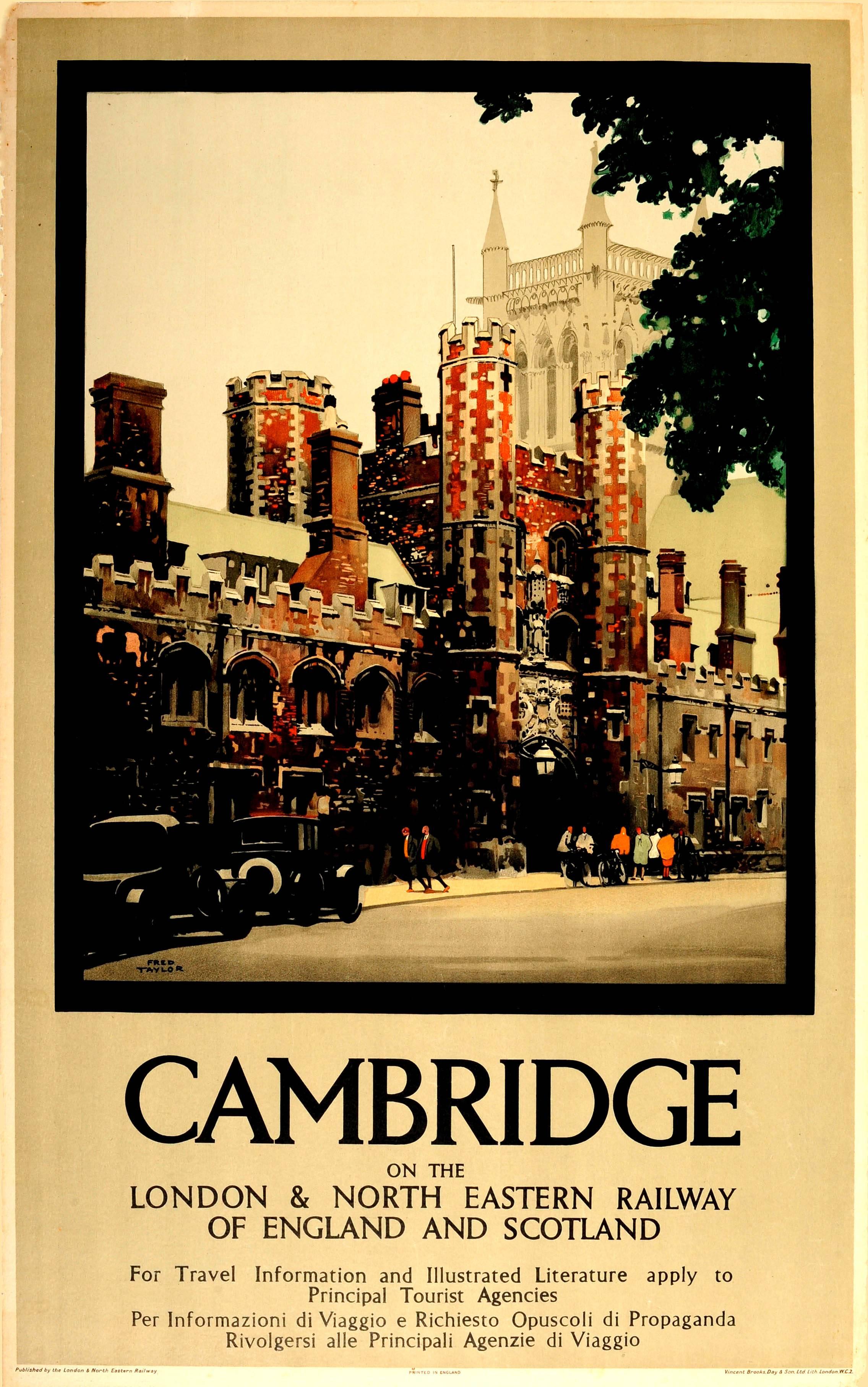 Fred Taylor Print - Original London & North Eastern Railway LNER Travel Poster Advertising Cambridge