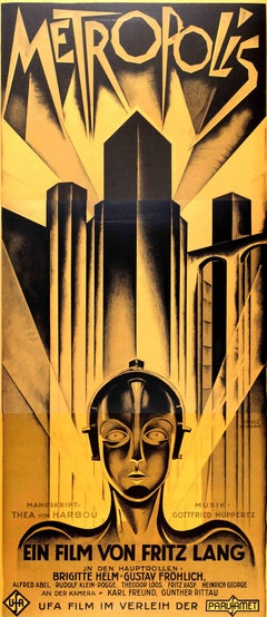 Large Sci-Fi Movie Poster For The Utopian Film Metropolis Directed By Fritz Lang