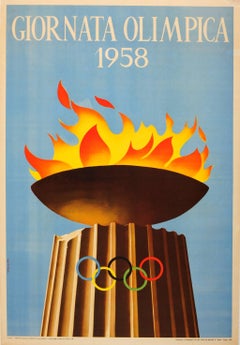 Original XVII Olympic Games Sport Event Poster - Giornata Olimpica / Olympic Day