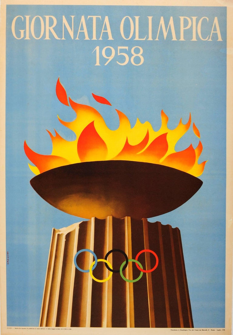 Unknown Print - Original XVII Olympic Games Sport Event Poster - Giornata Olimpica / Olympic Day