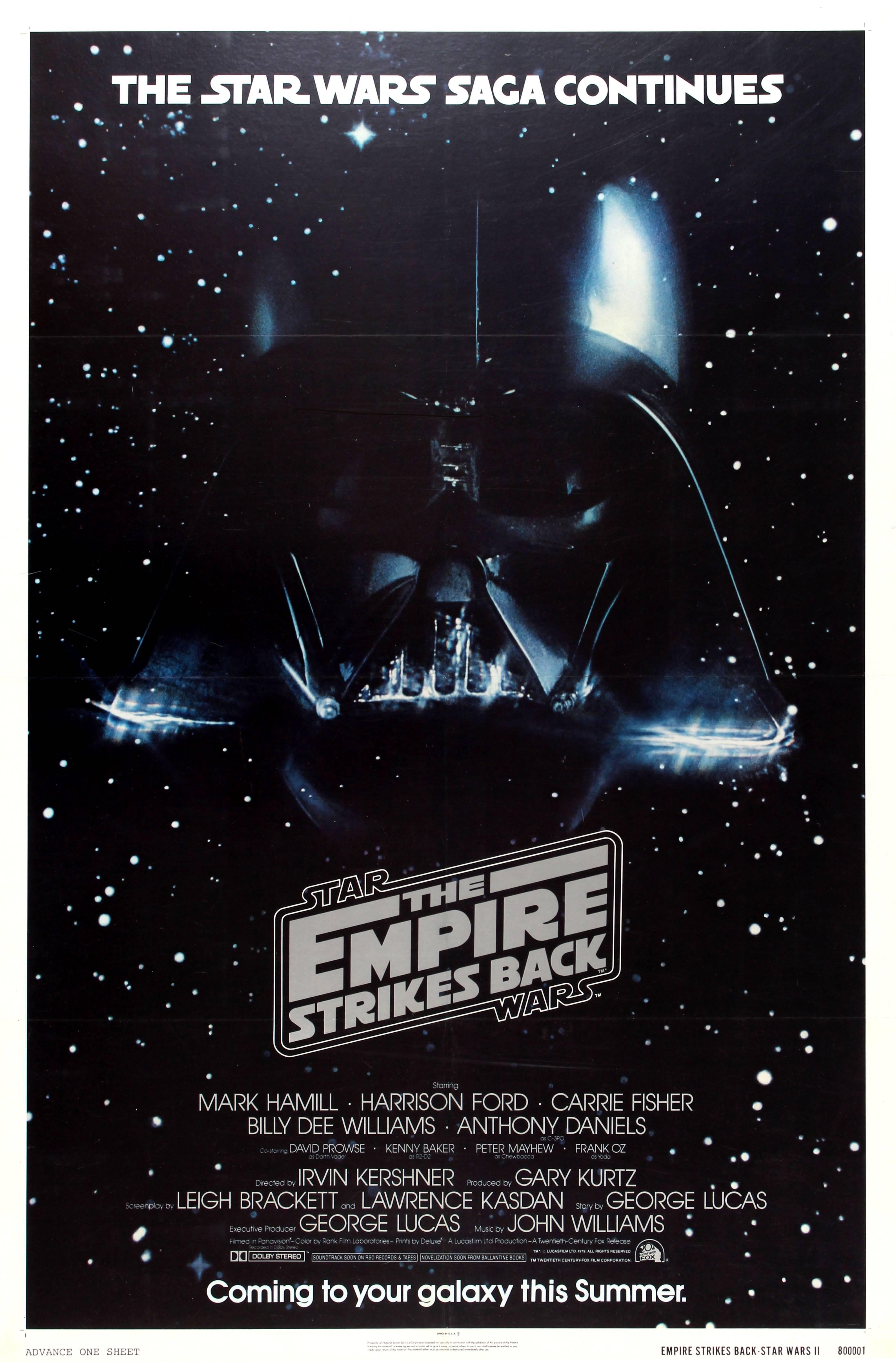 Tom Jung Print - Original Vintage Advance Movie Poster For Star Wars The Empire Strikes Back