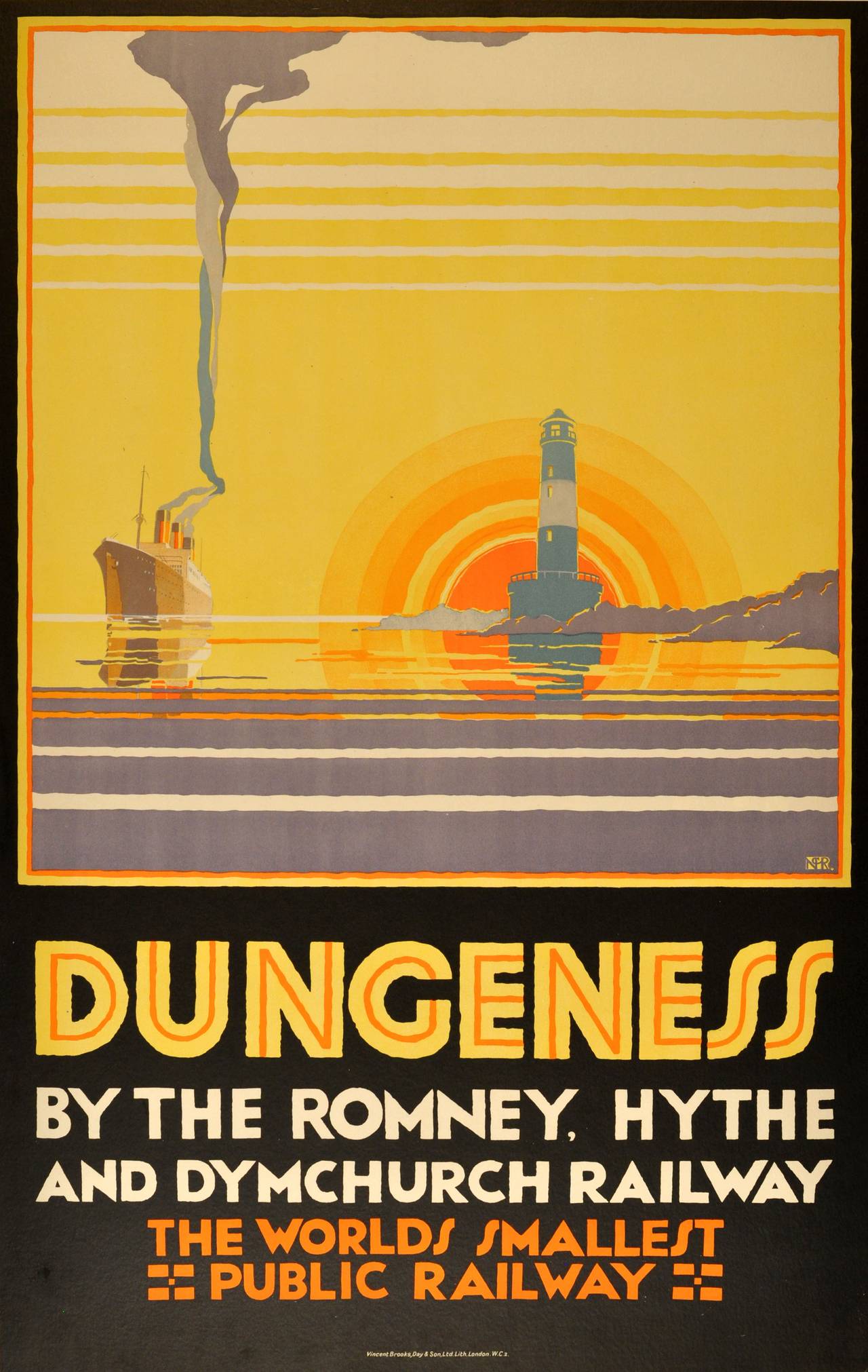 N. Cramer Roberts Print - Original Vintage Poster: Dungeness Kent By The Romney, Hythe & Dymchurch Railway