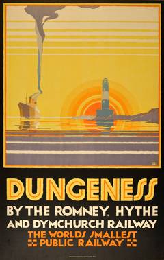 Original Vintage Poster: Dungeness Kent By The Romney, Hythe & Dymchurch Railway
