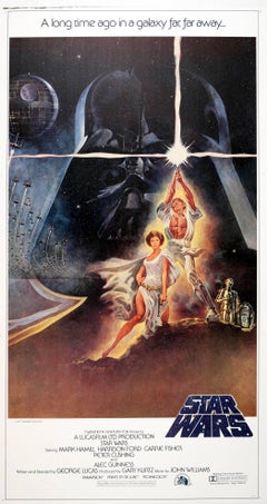 Vintage Original Large Size Three-Sheet Classic Movie Poster For The 1977 Film Star Wars