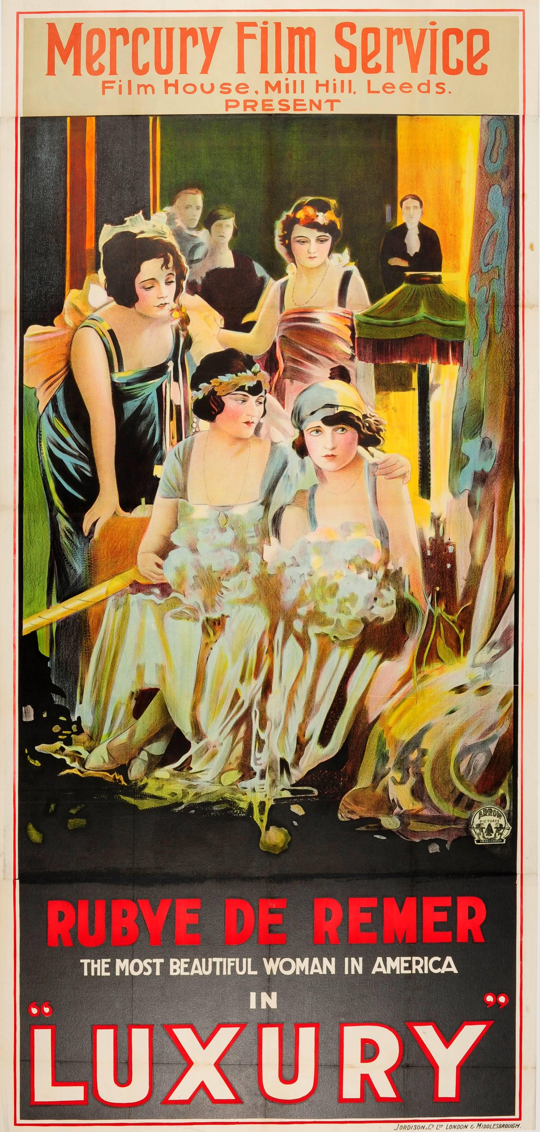 Unknown Print - Large Original Vintage Movie Poster For The Film Luxury Starring Rubye De Remer