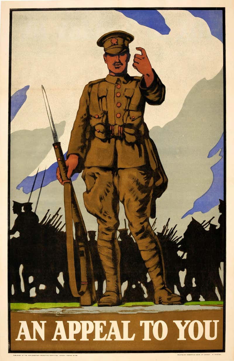 Conscript Poster Unknown - Original World War One Army Recruitment Poster - An Appeal To ...