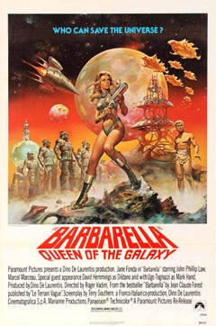 Originales Original-Filmplakat Barbarella Queen Of The Galaxy (veröffentlicht 1977) – Jane Fonda