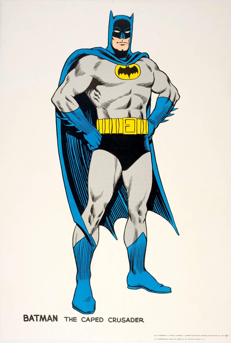 Carmine Infantino - Original Vintage Comic Book Superhero Poster Featuring  Batman The Caped Crusader For Sale at 1stDibs | vintage batman, classic  batman art, original batman