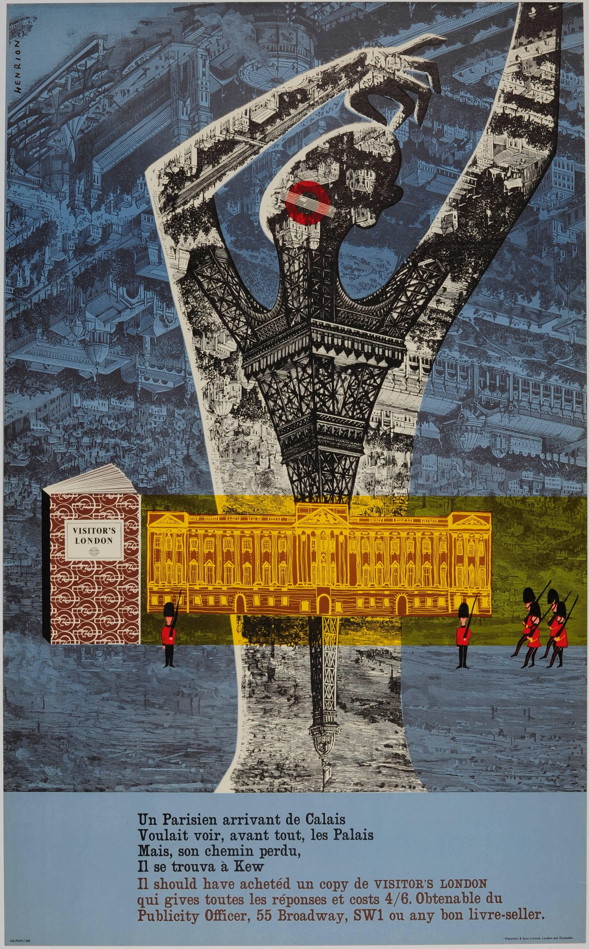 Print Frederic Henri Kay Henrion - Affiche rétro originale des transports à Londres par Henrion Visitor's Guide Book