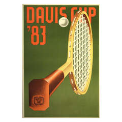 Original Vintage Sport Advertising Poster by Konrad Klapheck