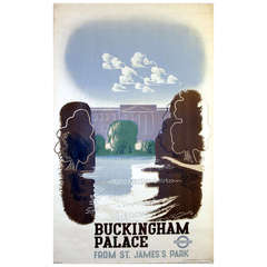 1930s London Underground poster by McKnight Kauffer featuring Buckingham Palace