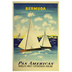 Mid-century Pan Am poster by McKnight Kauffer: Bermuda