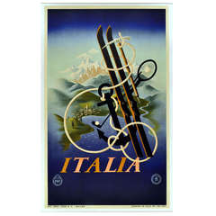 1930s Art Deco poster by Cassandre: Italia (Italy)