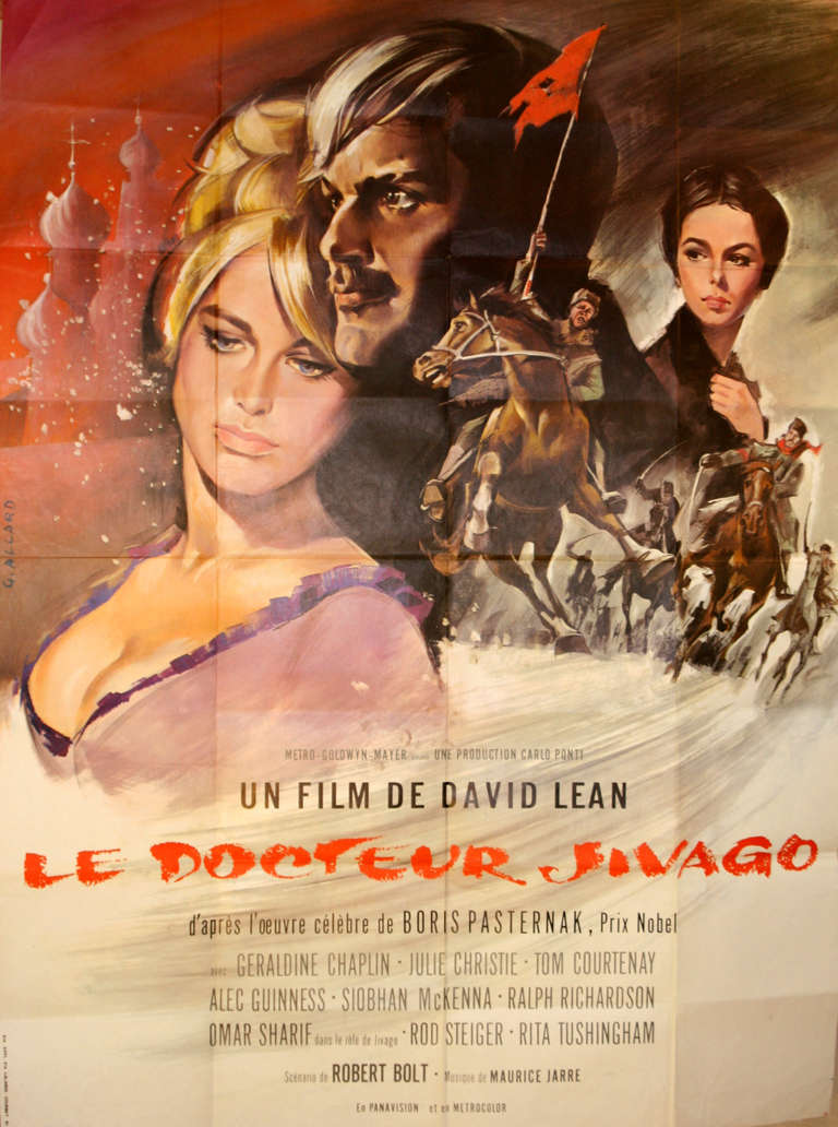 Unknown Print - Original vintage movie poster for David Lean's film Doctor Zhivago - Omar Sharif