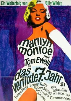 Original Vintage Movie Poster For The Seven Year Itch Starring Marilyn Monroe 10