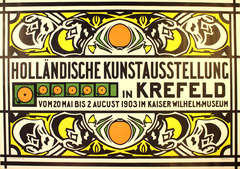 Original Dutch Art Nouveau exhibition poster: Hollandische Kunstausstellung